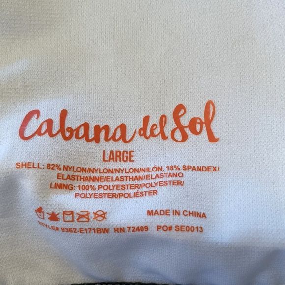 Cabana del Sol Bikini Black White Check Cap Sleeve Top Cheeky Bottom Bikini - Picture 8 of 12